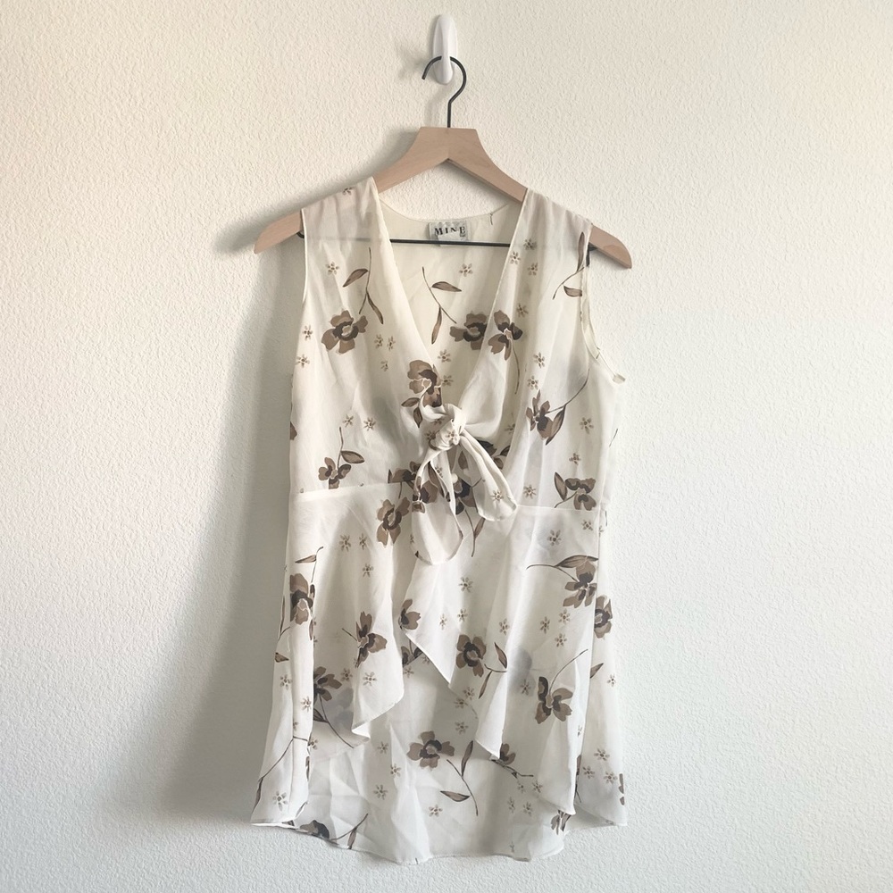 Vintage Floral Sleeveless Top